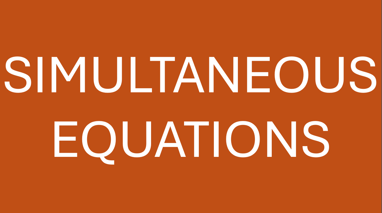 Simultaneous Equations