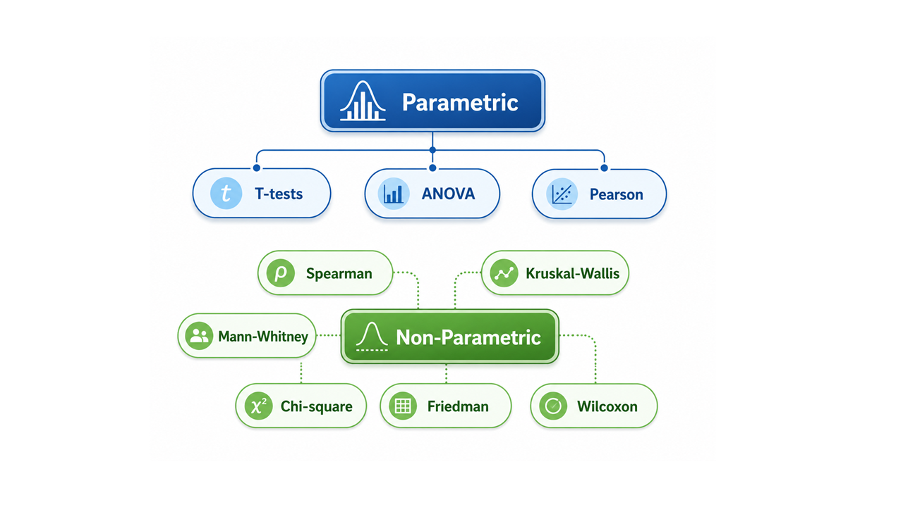Parametric and Non-Parametric statistical tests