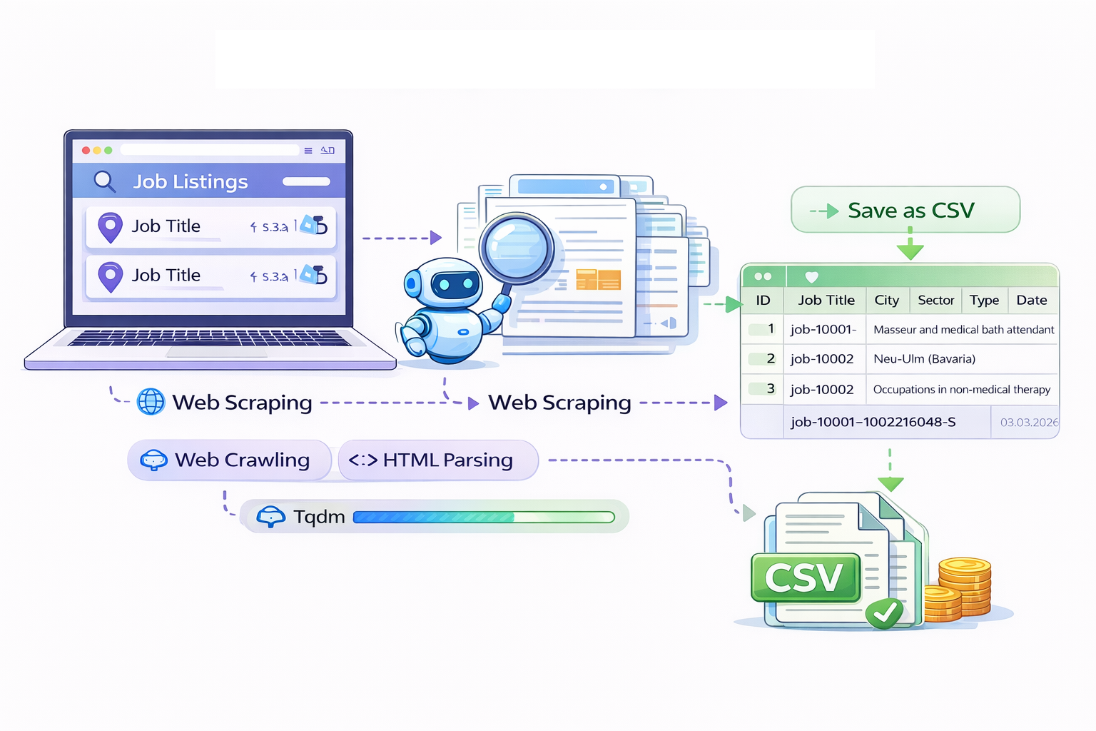 Web Scraping and Analysis of Job Market Data in Germany